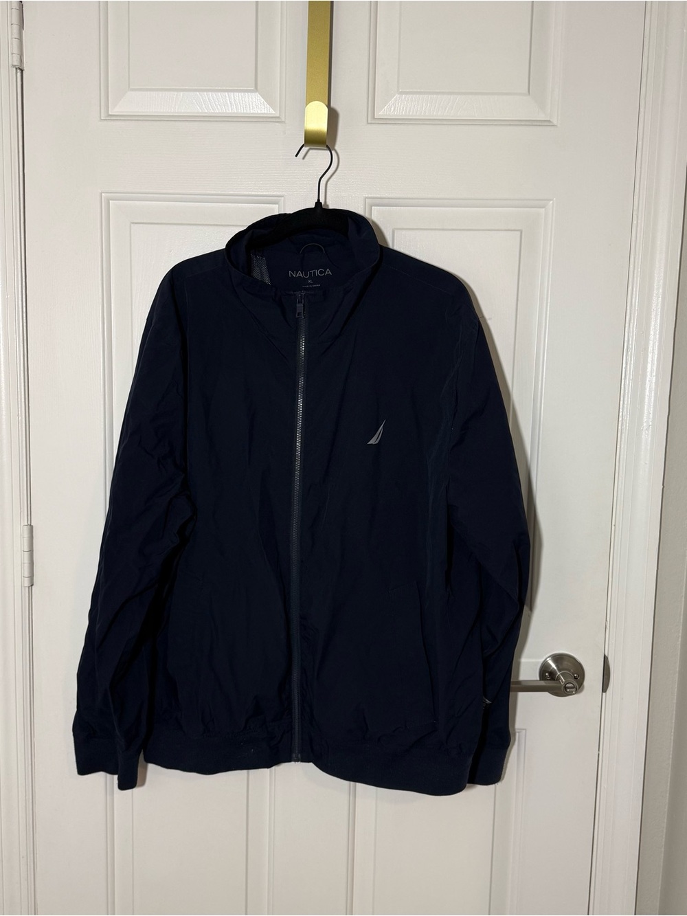 Nautica Men's Dark Navy Zip-Up Windbreaker